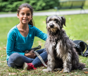 Dog and girl